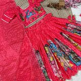 Kids Kalam Kari Silk Lehenga