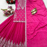 Presenting Chinon Silk Top Lehenga