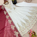 Designer White Anarkali Gown