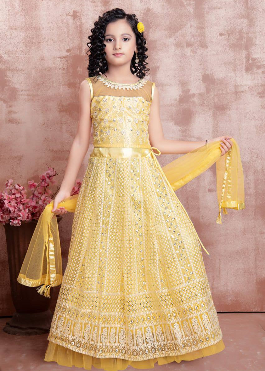 Finest Lucknowi Kids Lehenga Choli