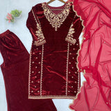Designer Velvet Embroidered Suit