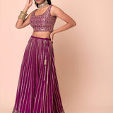 Maroon Special Occasion Lehenga