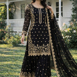 Wedding Georgette Embroidered Suit