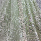 Heavy Bridal Net Lehenga