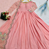 Designer Heavy Chinon Silk Anarkali Gown