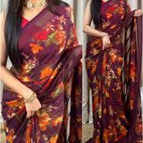 Perfect  Floral Print Saree