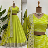 Beautyfull Parrot Green Lehenga