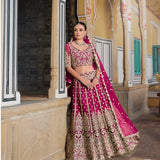 Bridal Butterfly Net Heavy Lehenga