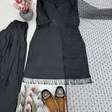 Black Heavy Embroidered Suit