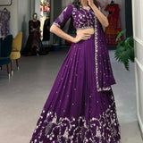 Beautyfull Chinon Zari Work Lehenga