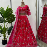 Fancy Red Thread Sequance Lehenga