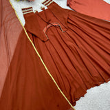 Brown Designer Anarkali Gown