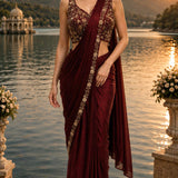 Amoha Beads Work Ready To Wear Saree