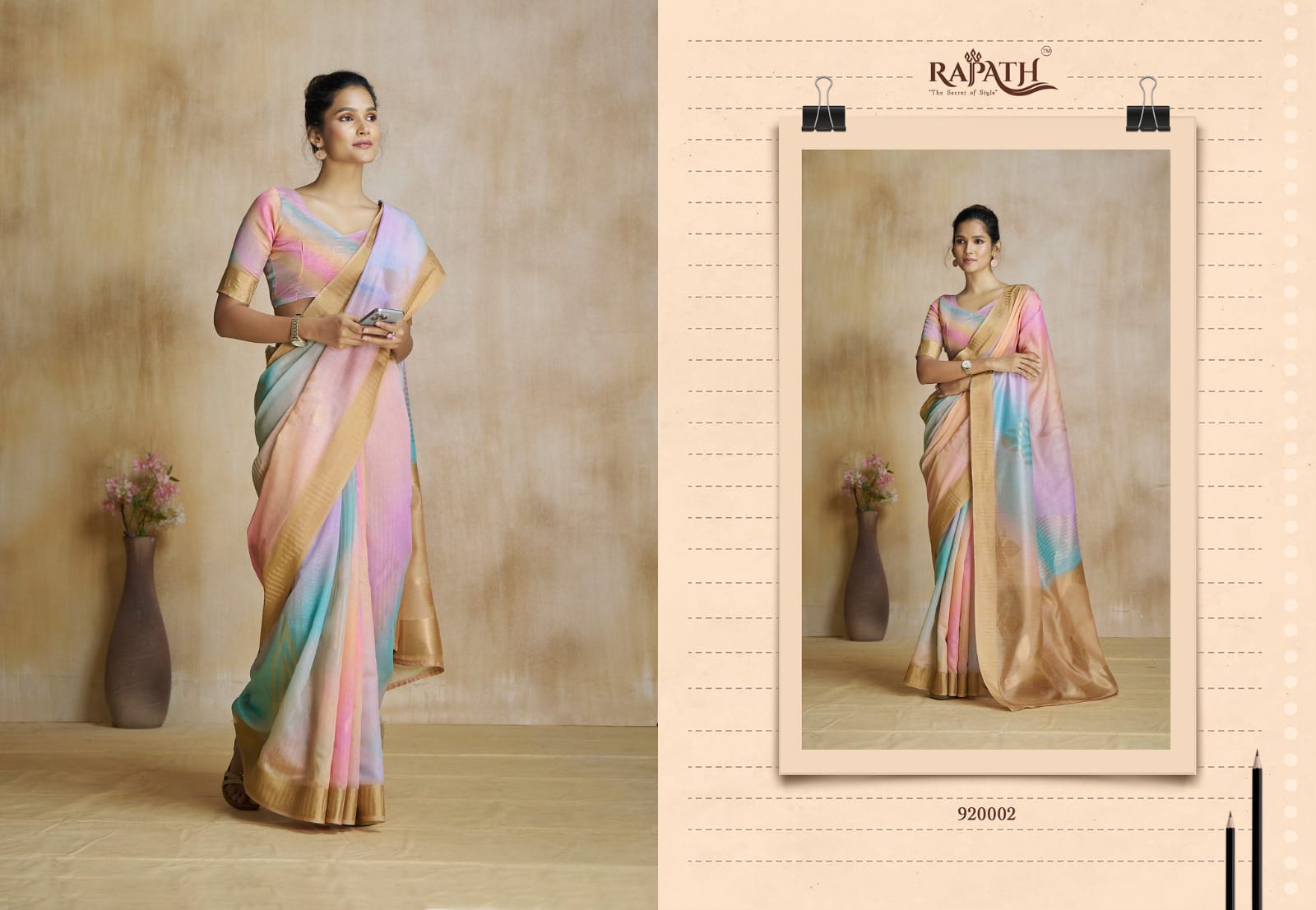 Beautyfull Watermelon Silk Saree Collection