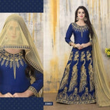 Peacock Blue Anarkali Suit