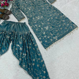 Partywear Fandy Silk Dhoti Style Suit