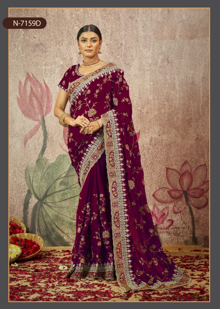 Heavy bridal saree