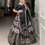 Modern Textures Tussar Silk Lehenga Choli