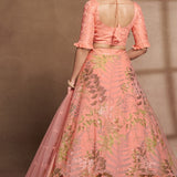 Dashing  flower Organza Lehenga