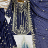 Premium Star Georgette Embroidered Suit