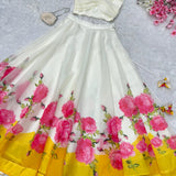 Elegance Haldi Special Printed Lehenga