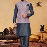 Men's Wedding Silk Kurta Koti