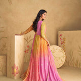 Sayuri Chinon Silk Anarkali Dress Collection