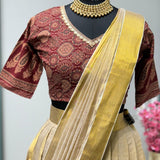 Elegant Traditional Half Half Lehenga