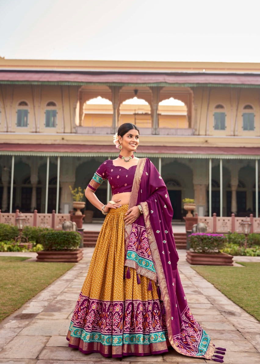 Treditional Tussar Silk Lehenga