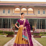 Treditional Tussar Silk Lehenga