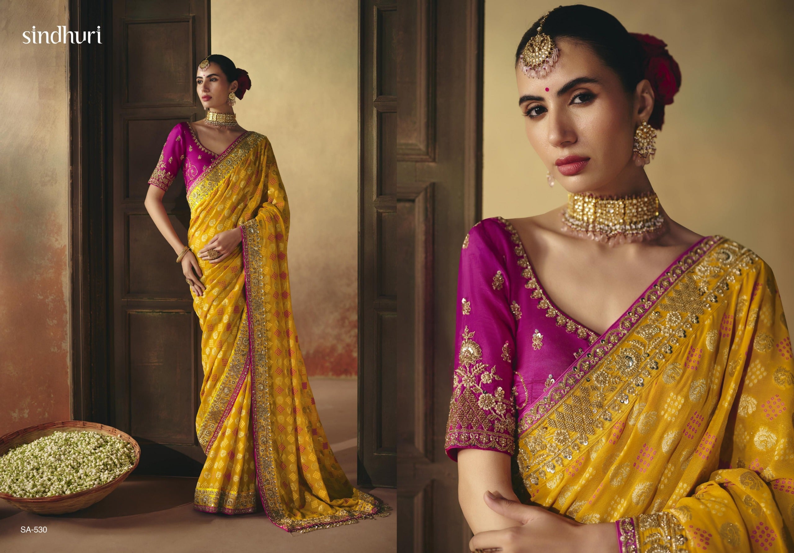 Suhag Wardrobe Bandhej Saree