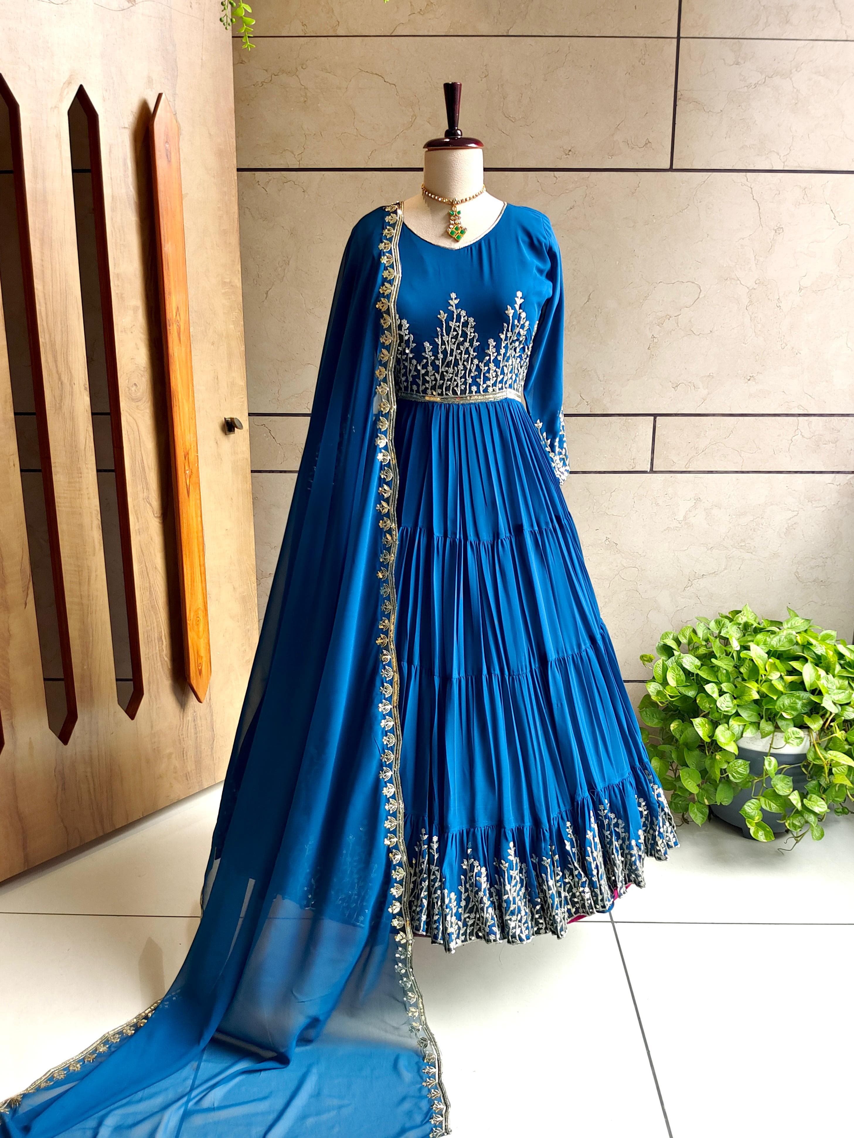 Presenting Ruffles Anarkali Gown