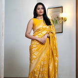 Haldi Special Soft Lichi Silk Saree