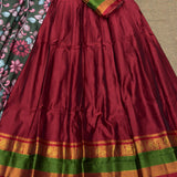 Maroon Traditional Kanjivaram Lehenga