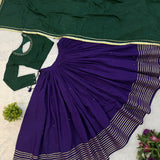 Blue Classic Roman Silk Lehegha
