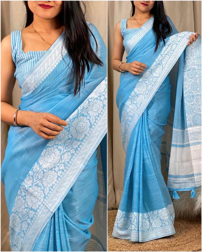 LINEN COTTON SAREE