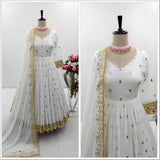 Charming White Anarkali Gown