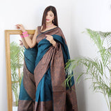 Traditional beautiful zari work silk saree