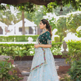 Glam Ethnic Colorfull Orgaza Lehenga