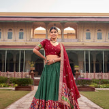 Treditional Tussar Silk Lehenga