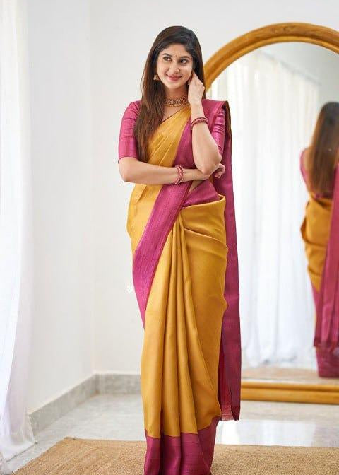 Beautiful Art Silk Jacquard Border Saree