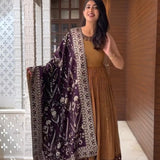 Faux Georgette With Heavy Embroidery  With Full Sleeves