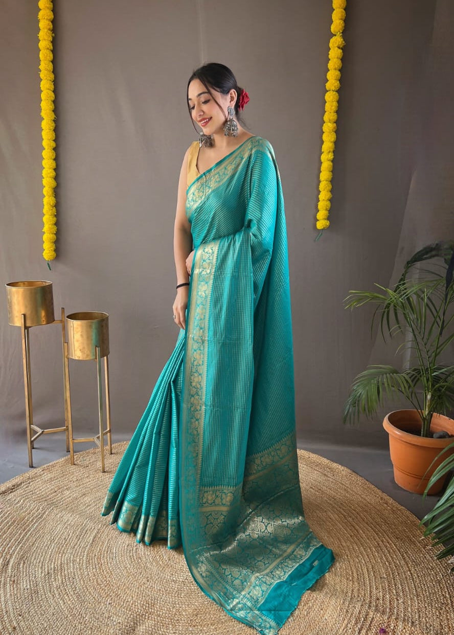 Soft Copper weaving  Saree