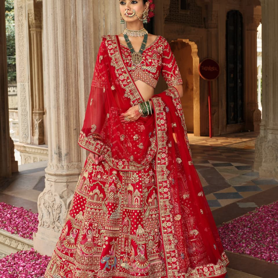 Premium Wedding Velvet Lehenga Choli