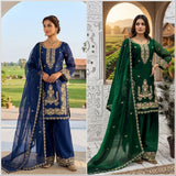 Exclusive Embroidered Silk Suit