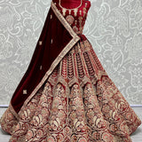 Golden Antique Embroidered Exclusive Lehengacholi