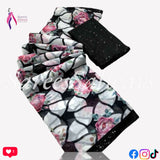 Floral Black Chiffon Saree