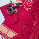 Light Pink Viscose Silk Suit