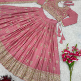 Heavy Embroidery Sequence Work Lehenga