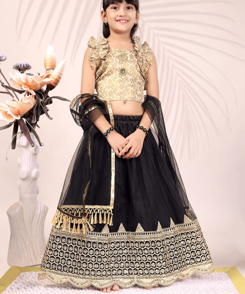 Attractive Kids Net Lehenga Choli